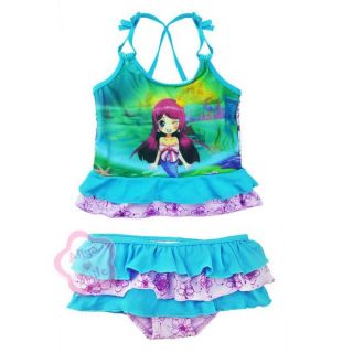 Girl Ariel Mermaid Swimwear Kid Bathing Suit Swimsuit Swim Costume Sz 3 4 5 6 7