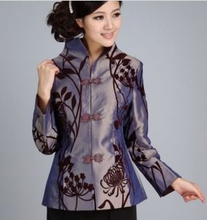 Charming Chinese Women's Silk Jacket Coat Sz M XXXL
