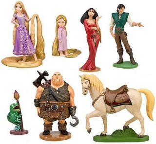 New Disney Tangled Rapunzel 7 Figurine Figure Doll Set
