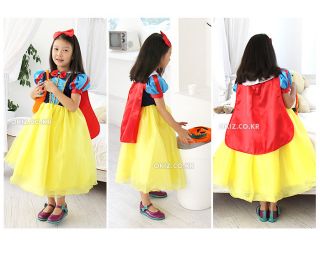 Hyundai Hmall Korea Children Kids Girl Halloween Dress Snow White Costume Party