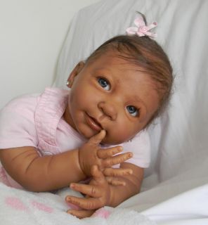 Charming Ethnic AA Biracial Reborn Big Baby Girl