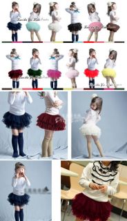 New Kids Toddlers Girls Princess Voile Tutu Skirts Fancy Dress 9 Colours Sz3 7Y