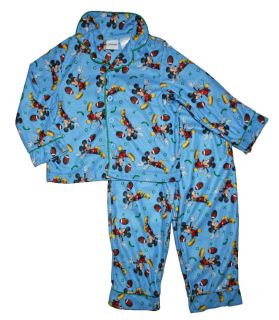Mickey Mouse Toddler Boys Coat Pajama Set 4T Blue