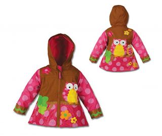 Stephen Joseph Kids Toddler Girls Rain Coat Slicker Jacket Wear Gear Cute New
