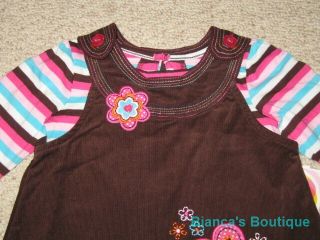 New "Autumn Country" Dress Girls Baby Clothes 12M Fall Winter Corduroy Boutique