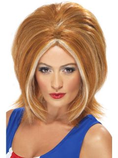 Spice Girl Wigs Baby Posh Ginger Sporty Scary Girl Power Ladies Wigs Fancy Dress