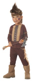 Boys Lil' Indian Warrior Ages 3 4 5 6 Fancy Dress Kids Western Halloween Costume