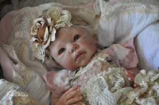 Country Girl French Lace Dress Headband 4 Reborn Baby Doll