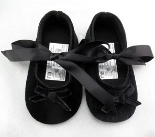New Toddler Baby Girls Velvet Ballet Slippers Infant Soft Sole Crib Shoes