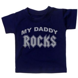 Baby T Shirt My Daddy Rocks Funny Slogan Kids Gift BN