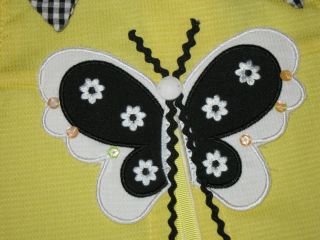 New "Yellow Black Butterfly" Capri Girls 3 6M Spring Summer Baby Clothes Pants