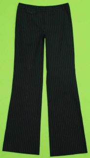 The Limited Sz 0 Womens Black Pinstripe Dress Pants Stretch 4D45