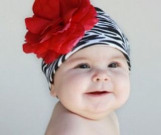 Baby Girl Toddler Zebra Flower Hat Cap Beanie Photo Prop 0 12M Unique Gift
