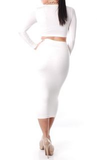 Women Fashion Clubwear Outfit Long Sleeve Sexy Slim Bandage Skirt Dress S202BW