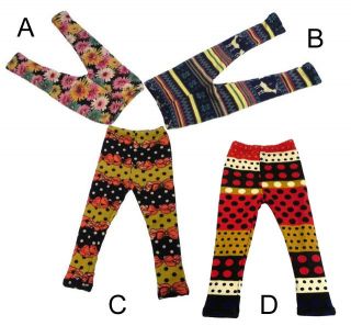 New Kids Clothes Lovely Girls Colorful Patterns Winter Leggings Trousers AGE3 8Y
