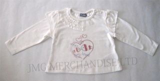Sale New Baby Girls Pretty Detail Long Sleeve Top Age 3 6 9 12 18 24 Months