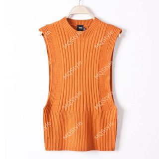 Womens Girls Fashion Crewneck Knitted Sleeveless Vest Sweaters Candy Color B2876
