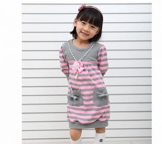 2013 New Children's Clothing Children‘s Dresses Baby Girl Stripe Dress 2 3years