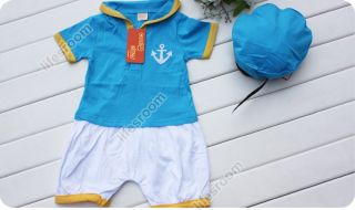 Baby Kid Toddler Boy Donald Duck Onesie Bodysuit Romper Jumpsuit Coverall Outfit