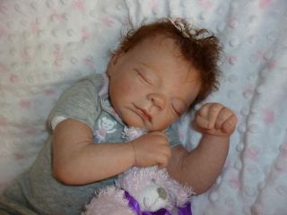 Beautiful Sleeping Reborn Baby Gir Doll Sold Out Ashton by Tamie Yarie RARE