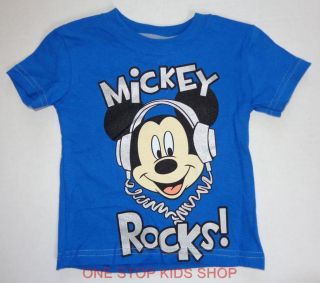 Mickey Mouse Toddler Boys 2T 3T 4T Short Sleeve Tee Shirt Top Disney