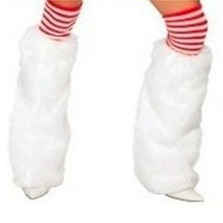 Faux Fur Lace Up Boots Shoes Covers Toppers Legging Muffs Clubbing Leg Warmers
