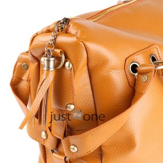 Fashion Women Girls Large PU Shoulder Handbag Tote Hobo Bag with Tassels New