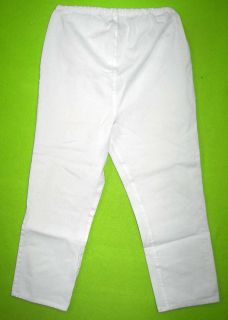 Liz Lange Maternity Capris Sz Medium Womens White Jeans Denim Pants Stretch HK53
