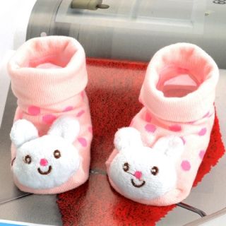 New Cartoon Rabbit Newborn Baby Non Slip Socks Slipper Shoes Boots 6 Style IB10