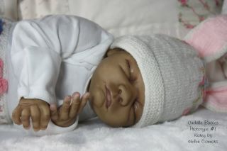 Adorable Reborn Fake Korey Prototype by Helen Connors Baby Girl Ethnic Biracial