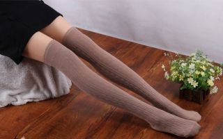 Sexy Womens Lady Girls Opaque Knit Overknee Thigh High Stockings Socks Pantyhose