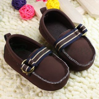 Baby Boys Toddler Boat Shoes Loafers Brown Black Sz 2 3