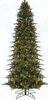 6' Pre Lit Slim Palisade Artificial Christmas Tree Multi LED Lights