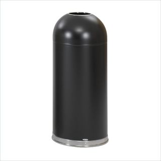 Safco Black Open Top Dome Receptacle   9639BL