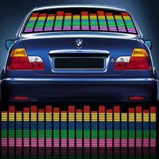 5Size Colorful Car Sticker Music Beat Rhythm LED Light Sound Activated Equalizer