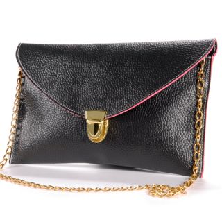 Ladies Womens Envelope Clutch Chain Purse Carry Handbag Shoulder Bag Sling Bag