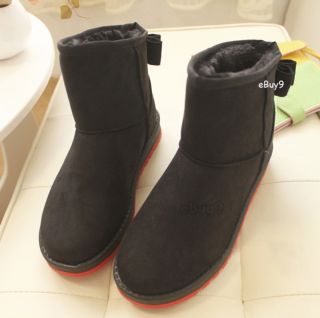 Hot Fashion Womens Cute Bowknot Winter Warm Ankle Snow Boots Shoes 5 Size Color