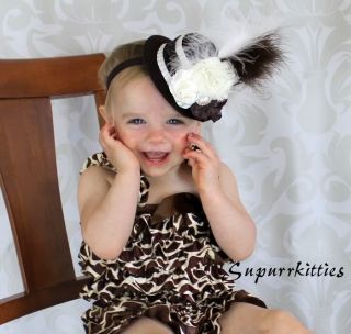 Animal Zebra Leopard Polka Dot Print Satin Ruffle Petti Rompers Baby Photo Prop