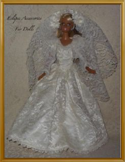 Vintage Mommy Made Wedding Dress Gown w Train Veil