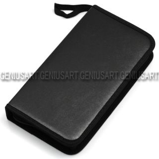 Black 80 Capacity Disc CD DVD Wallet Holder Storage Case Cover Organizer Bag Box