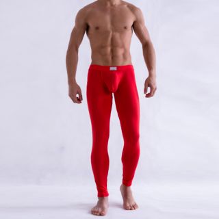 Sexy Modal Men's Thermal Long Johns Pants Solid Color Low Rise Underwear M L XL