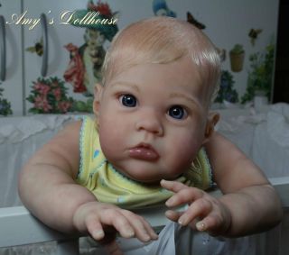 Amy's Dollhouse Lifelike Reborn Baby B Brown"Sharlamae" MRMH Tummy Plate