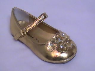Girls Ballet Flats w Lil Flowers ME42 Toddler Dress Shoes Pageant Party Shoes