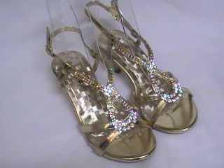 Girls Gold Dress Shoes Pageant Heels T 33 2 YT Sz 10