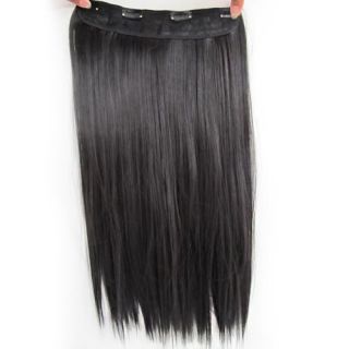 22 inch Women's Long Straight Hair Extension Clip on Sexy Stylish Fashion Piece