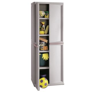 Sterilite 01428501 Heavy Duty Adjustable 4 Shelf Base Garage Cabinet Storage