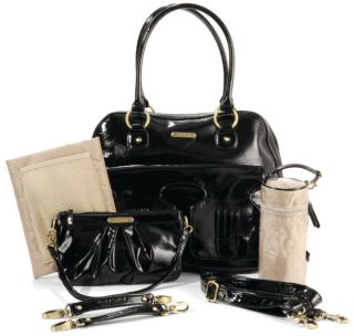 Timi Leslie Faux Leather Baby Diaper Bag Marilyn Black New TL 213 02BK