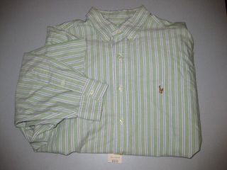 Ralph Lauren Polo Men Classic Custom Fit Pinpoint Oxford Stripe Dress Shirt
