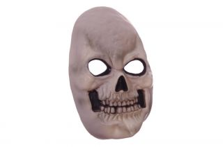 Boys Kids Scary Skeleton Halloween Costume Skull Rubber Mask White Spooky New