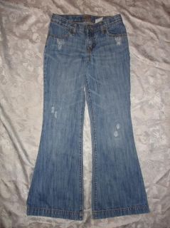Girls Gap Kids Flare Distressed Jeans Long Lean Sz 12